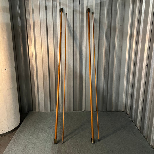 (Free Delivery) West Elm Mid-Century Double Rod (Wood/Brass)