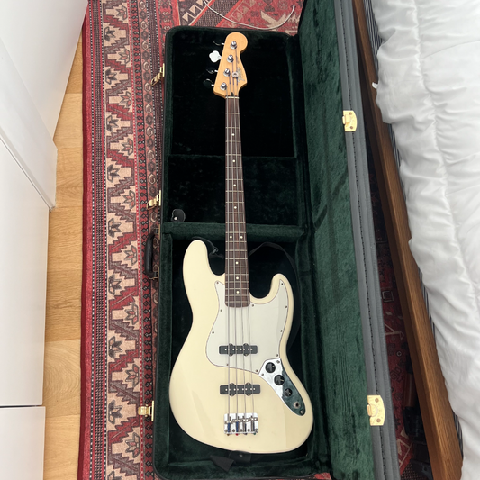 (Free Delivery) White/Ivory Fender Jass Bass (Made in Mexico)