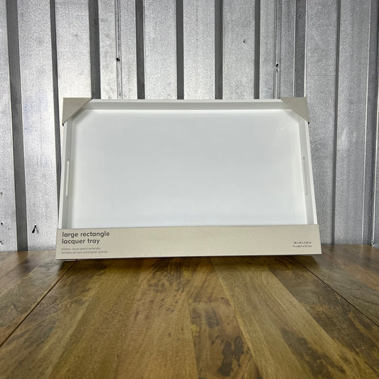 (Free Delivery) West Elm White Lacquer Tray